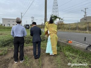 アパート新築工事　有限会社横溝工務店　地鎮祭