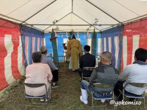 アパート新築工事　有限会社横溝工務店　地鎮祭